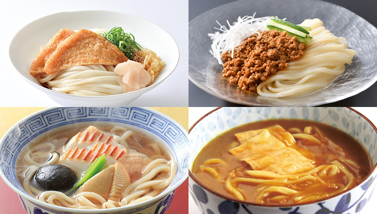 冷しきつね・ジャージャー麺・しっぽく・加里伊詰合せ