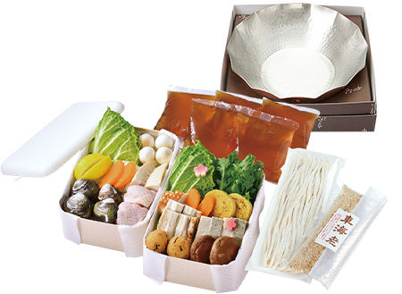 権太呂なべ3人前(ゆで麺)+ 銅鍋〈大〉セット
